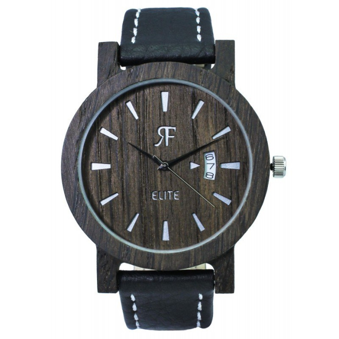 Zegarek drewniany Elite czarny dąb